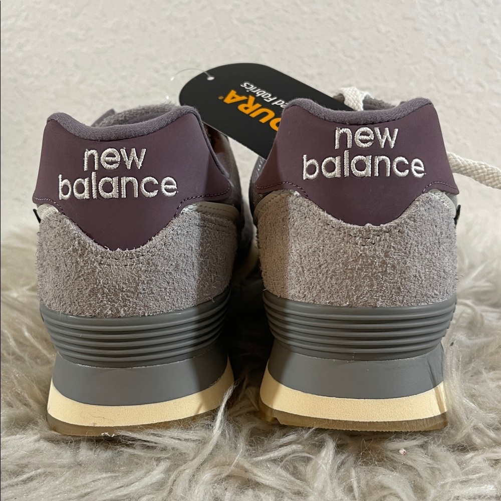NEW BALANCE UNISEX U574YGD Rain Cloud Grey GREY & PURPLE SIZE 11.5 NEW - Picture 7 of 16